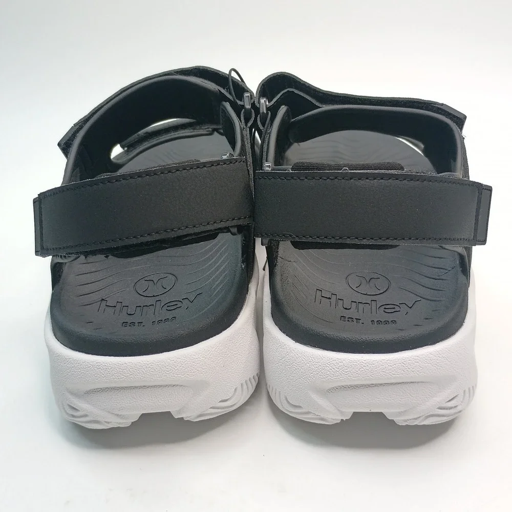 Hurley Oceanside Sandals Men Size 11 Black Synthetic Strappy Sport 1961927